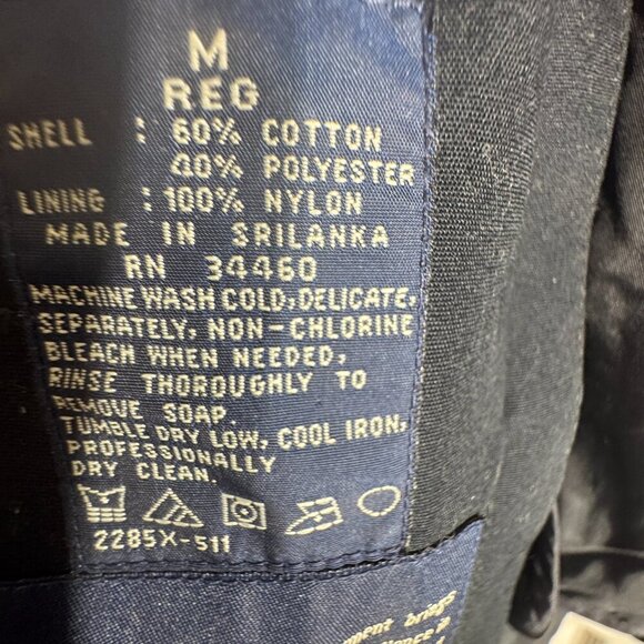 Men's London Fog Classic Water-Resistent Black Trench Coat Size Medium Regular - Picture 5 of 9